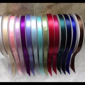 5 x 100  yards Soft Satin Ribbon x3/8” wide